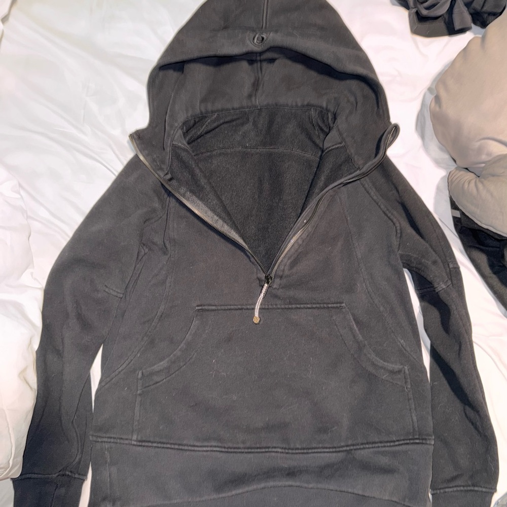 Lululemon Scuba Long Black Half-Zip Hoodie - Picture 3 of 7